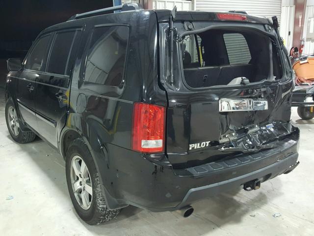 5FNYF3H52BB004493 - 2011 HONDA PILOT EXL BLACK photo 3