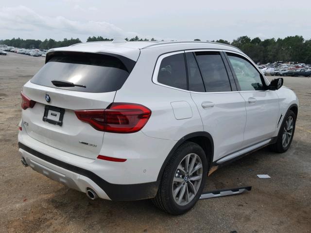 5UXTR7C50KLF27459 - 2019 BMW X3 SDRIVE3 WHITE photo 4