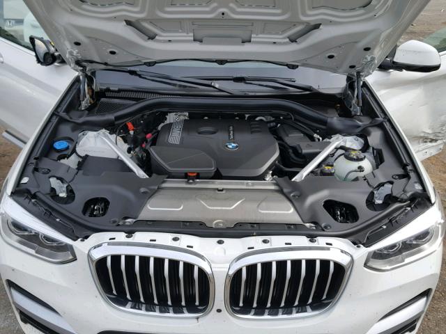 5UXTR7C50KLF27459 - 2019 BMW X3 SDRIVE3 WHITE photo 7