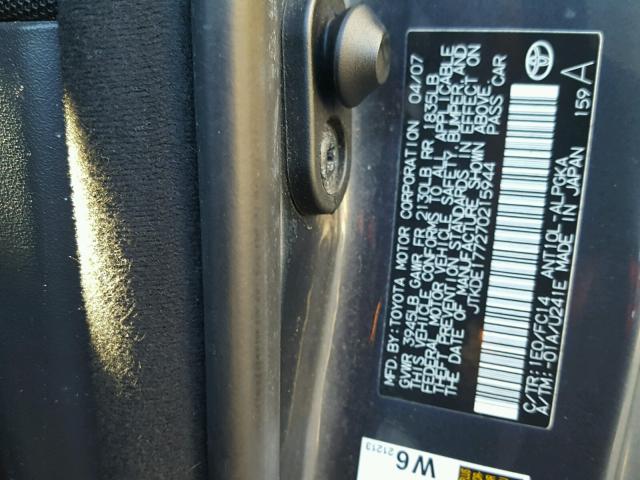 JTKDE177270215944 - 2007 TOYOTA SCION TC 灰色 照片 10
