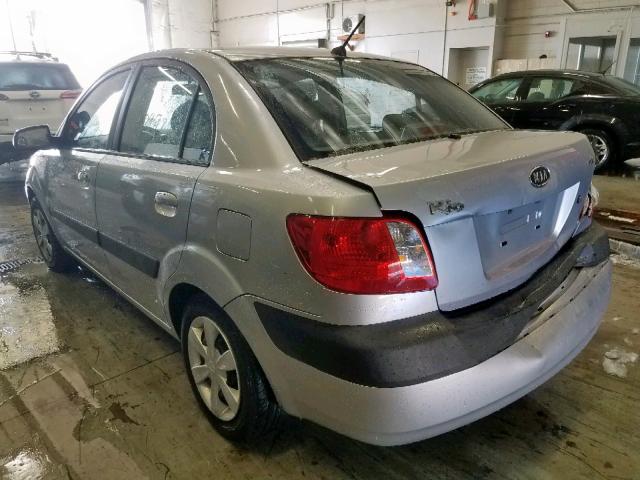 KNADE123966135366 - 2006 KIA RIO SILVER photo 3