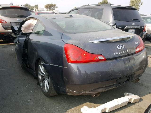 JNKCV64E98M130983 - 2008 INFINITI G37 BASE CHARCOAL photo 3