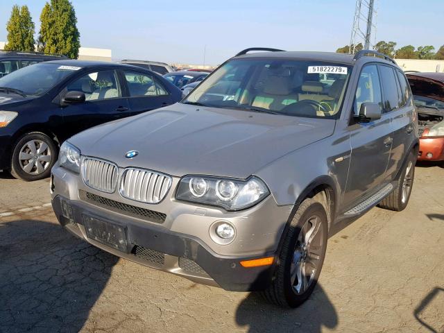 WBXPC93498WJ14454 - 2008 BMW X3 3.0SI GRAY photo 2