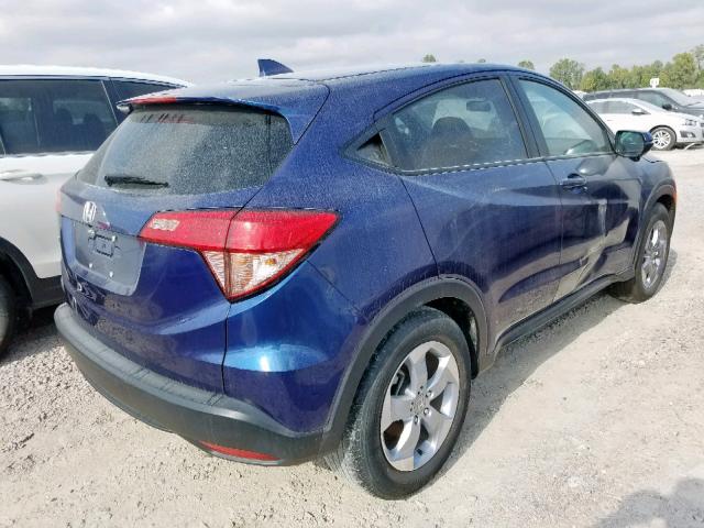 3CZRU5H51GM713290 - 2016 HONDA HR-V EX BLUE photo 4