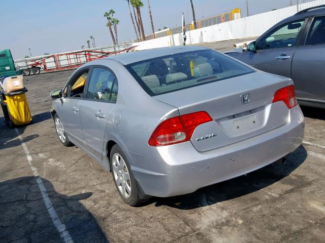 1HGFA165X8L055406 - 2008 HONDA CIVIC LX SILVER photo 3