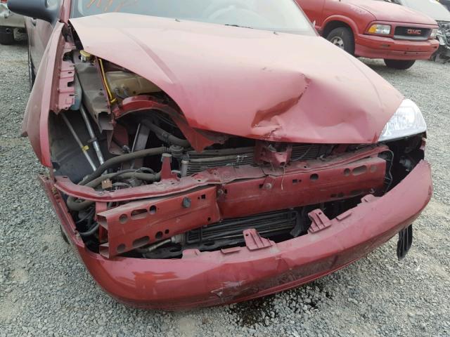 1FAFP34N25W242263 - 2005 FORD FOCUS ZX4 MAROON photo 9