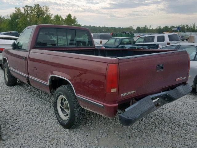 1GTDC14Z8PZ512019 - 1993 GMC SIERRA C15 MAROON photo 3