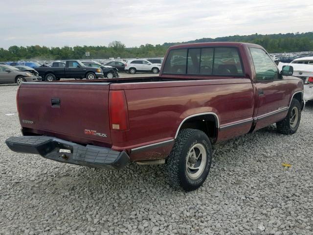 1GTDC14Z8PZ512019 - 1993 GMC SIERRA C15 MAROON photo 4