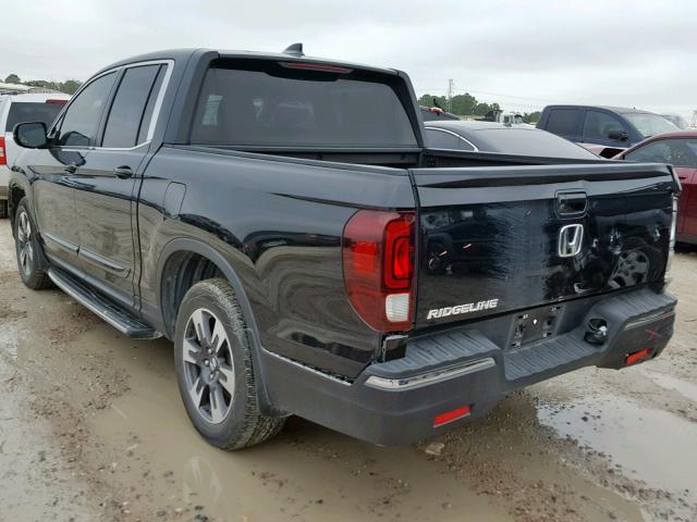 5FPYK2F62HB001949 - 2017 HONDA RIDGELINE BLACK photo 3