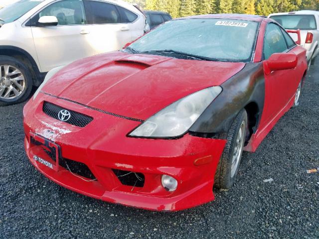 JTDDR32T630158119 - 2003 TOYOTA CELICA GT RED photo 2