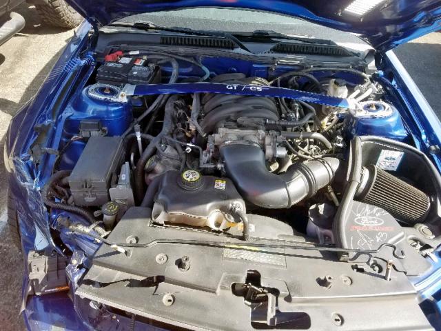 1ZVHT82H295106863 - 2009 FORD MUSTANG GT BLUE photo 7