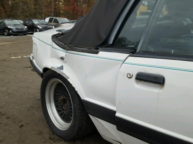 1FABP2739FF201990 - 1985 FORD MUSTANG LX WHITE photo 10