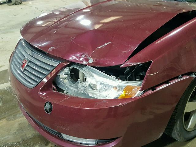 1G8AL55F87Z120554 - 2007 SATURN ION LEVEL RED photo 9
