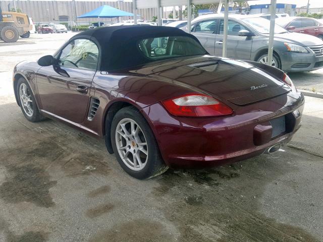 WP0CA29837U711421 - 2007 PORSCHE BOXSTER BURGUNDY photo 3