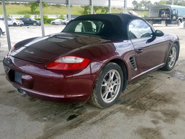 WP0CA29837U711421 - 2007 PORSCHE BOXSTER BURGUNDY photo 4