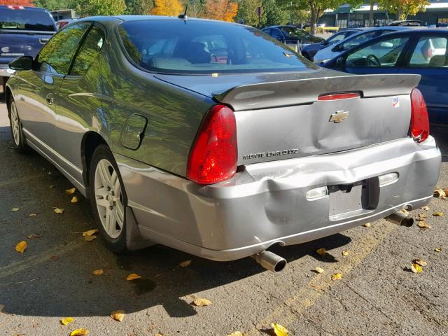 2G1WN151569336091 - 2006 CHEVROLET MONTE CARL ნაცრისფერი ფოტო 3