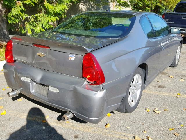 2G1WN151569336091 - 2006 CHEVROLET MONTE CARL ნაცრისფერი ფოტო 4