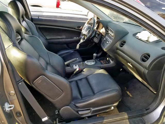 JH4DC54826S010983 - 2006 ACURA RSX GRAY photo 5