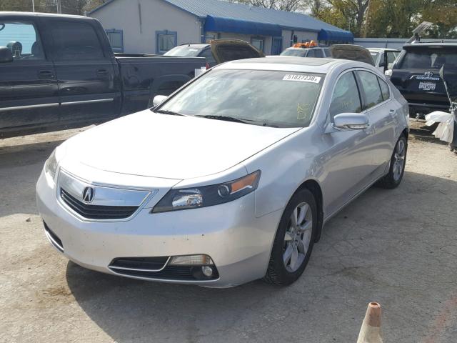 19UUA8F52CA019598 - 2012 ACURA TL SILVER photo 2