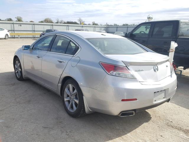 19UUA8F52CA019598 - 2012 ACURA TL SILVER photo 3