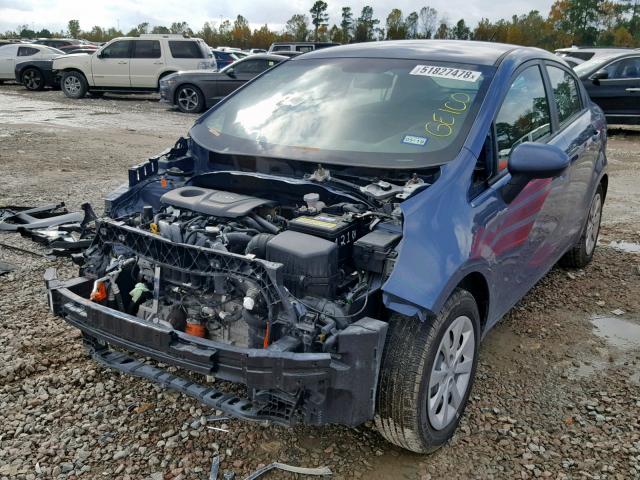 KNADM4A3XG6646916 - 2016 KIA RIO LX BLUE photo 2