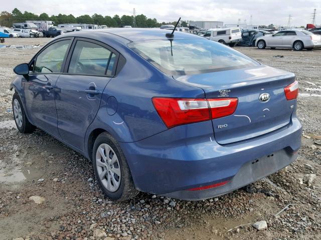 KNADM4A3XG6646916 - 2016 KIA RIO LX BLUE photo 3