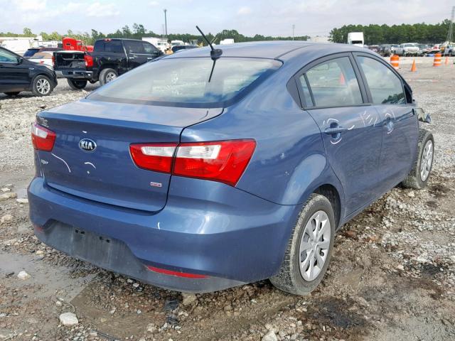 KNADM4A3XG6646916 - 2016 KIA RIO LX BLUE photo 4