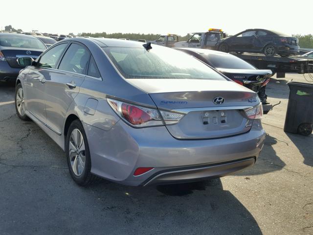 KMHEC4A4XFA125740 - 2015 HYUNDAI SONATA HYB SILVER photo 3