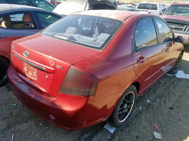 KNAFE221895667554 - 2009 KIA SPECTRA EX MAROON photo 4