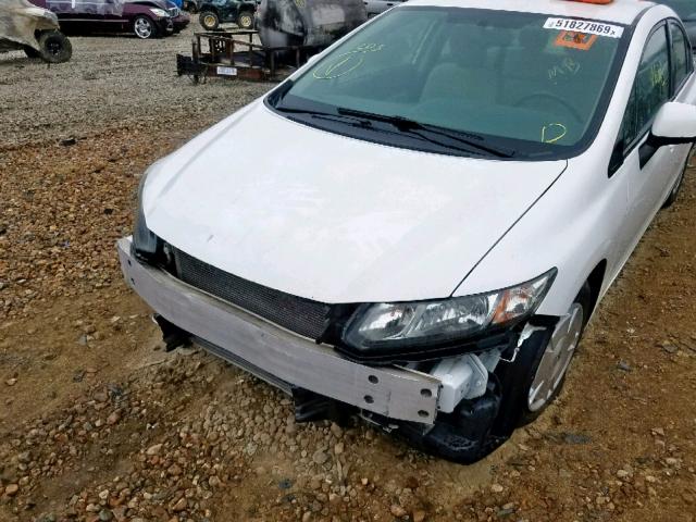 2HGFB2F65DH532617 - 2013 HONDA CIVIC HF WHITE photo 9