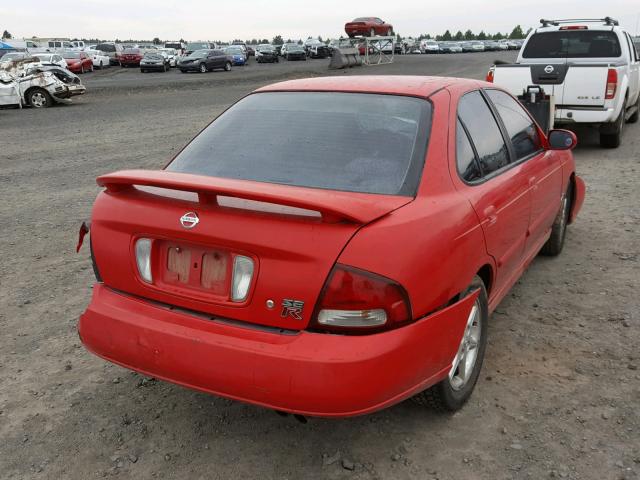 3N1AB51D82L708051 - 2002 NISSAN SENTRA SE- RED photo 4