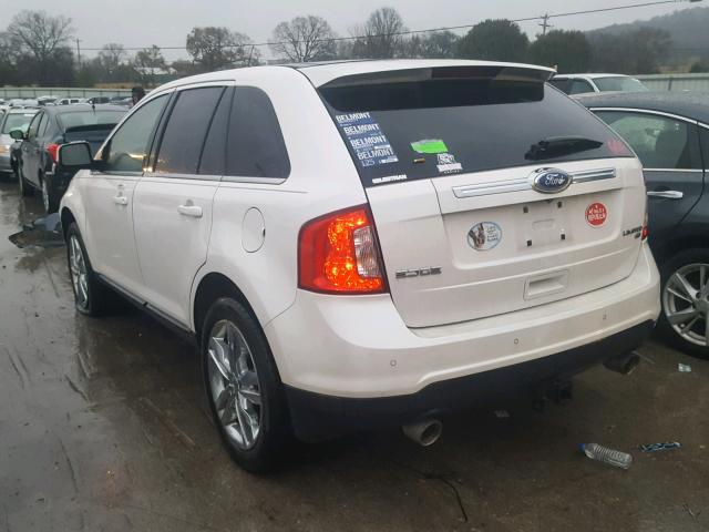 2FMDK4KC0BBB14040 - 2011 FORD EDGE LIMIT WHITE photo 3