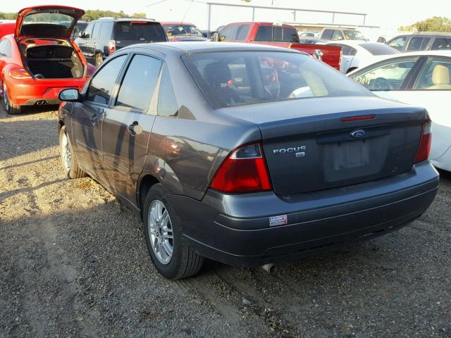 1FAFP34N07W342140 - 2007 FORD FOCUS ZX4 CHARCOAL photo 3