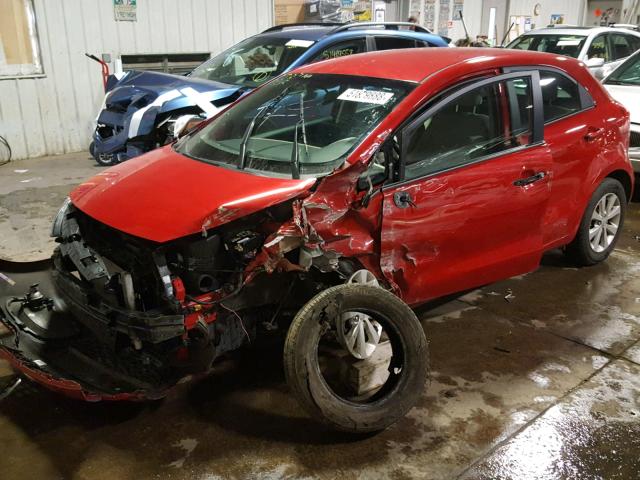 KNADN5A30D6151669 - 2013 KIA RIO EX RED photo 2