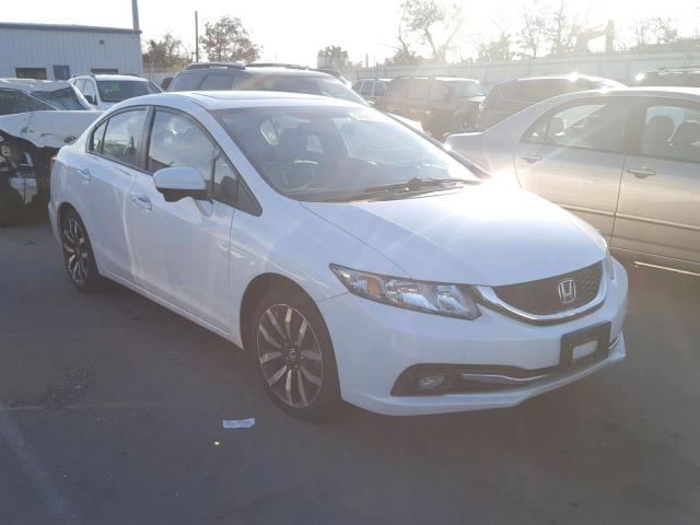 19XFB2F96FE216120 - 2015 HONDA CIVIC EXL WHITE photo 1