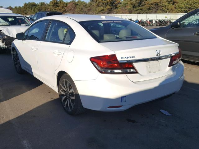 19XFB2F96FE216120 - 2015 HONDA CIVIC EXL WHITE photo 3