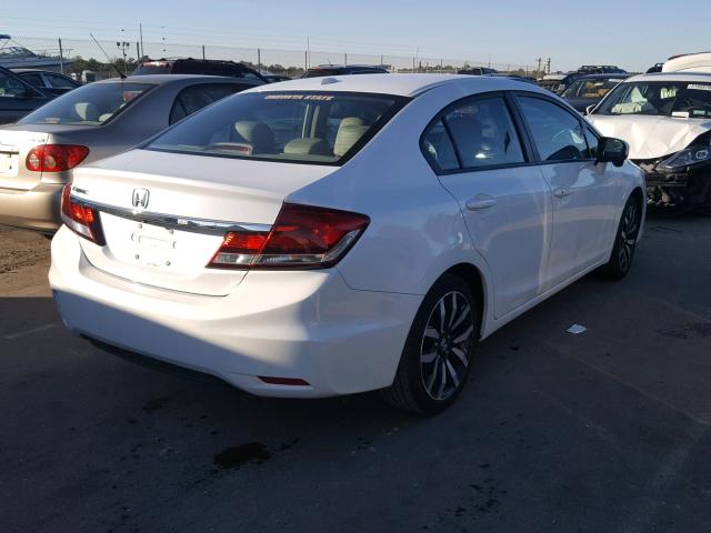 19XFB2F96FE216120 - 2015 HONDA CIVIC EXL WHITE photo 4