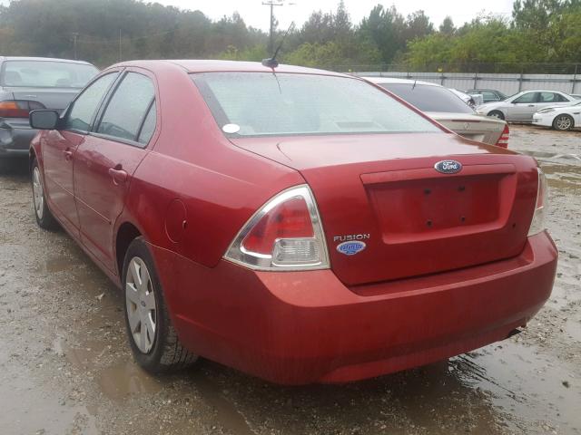 3FAHP06Z47R138712 - 2007 FORD FUSION S RED photo 3