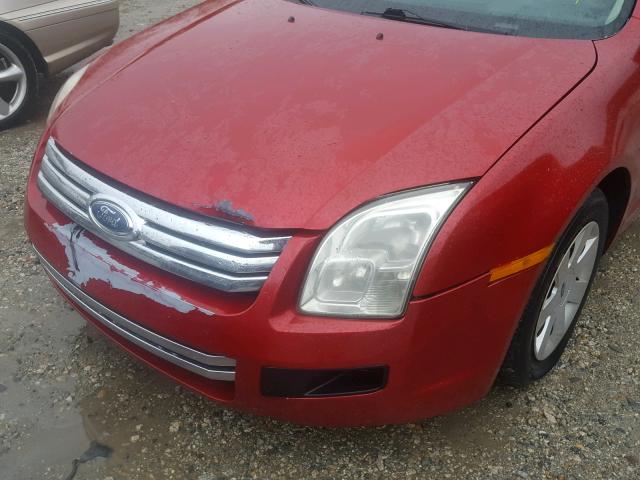 3FAHP06Z47R138712 - 2007 FORD FUSION S RED photo 9