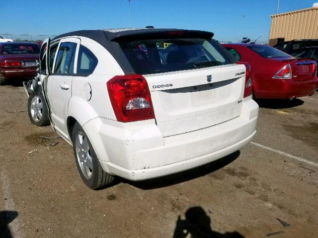 1B3HB48A79D157680 - 2009 DODGE CALIBER SX WHITE photo 3