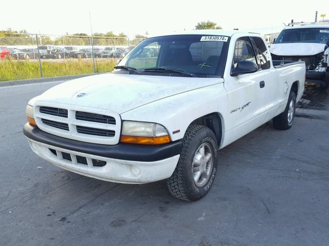 1B7FL22PXYS623813 - 2000 DODGE DAKOTA WHITE photo 2