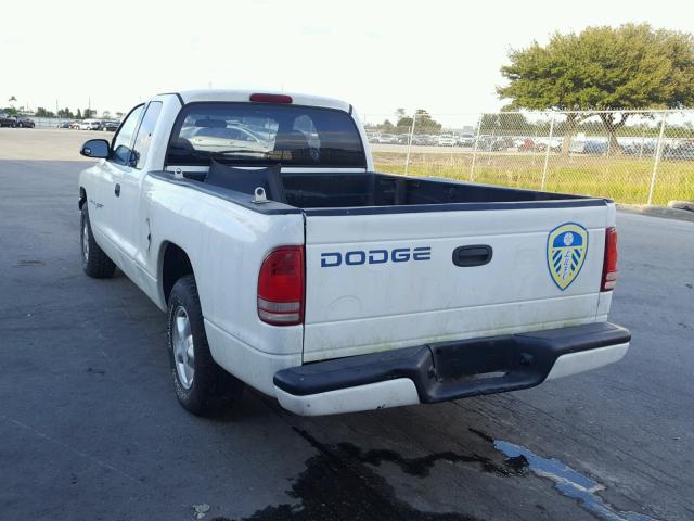 1B7FL22PXYS623813 - 2000 DODGE DAKOTA WHITE photo 3