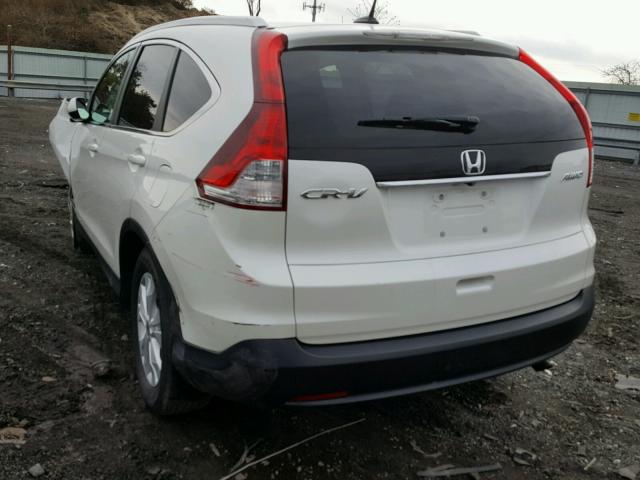 5J6RM4H77EL087934 - 2014 HONDA CR-V EXL WHITE photo 3