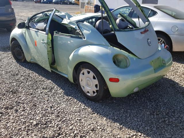 3VWBK21C21M455323 - 2001 VOLKSWAGEN NEW BEETLE GREEN photo 3