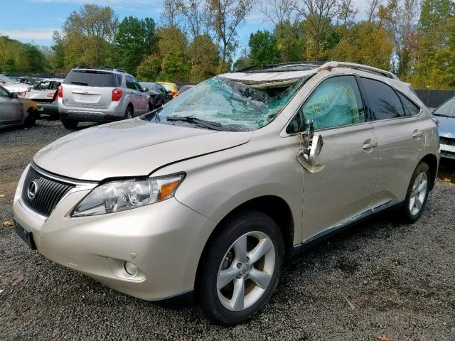 2T2BK1BA3CC138782 - 2012 LEXUS RX 350 BEIGE photo 2