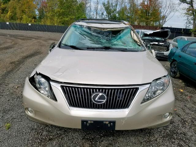 2T2BK1BA3CC138782 - 2012 LEXUS RX 350 BEIGE photo 9