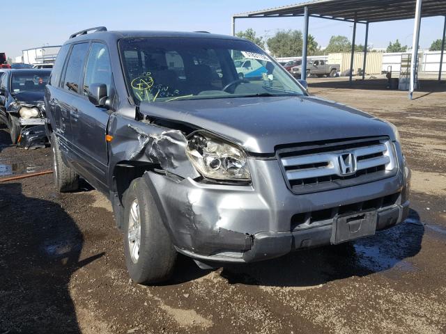 5FNYF28218B013999 - 2008 HONDA PILOT VP GRAY photo 1