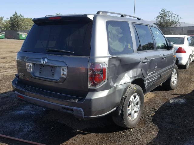 5FNYF28218B013999 - 2008 HONDA PILOT VP GRAY photo 4