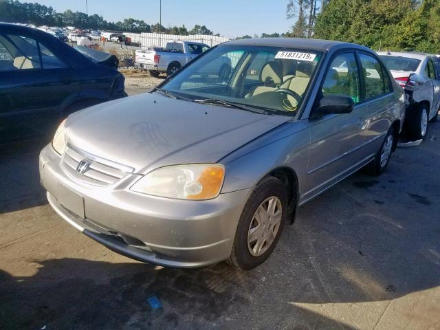 1HGES16553L016546 - 2003 HONDA CIVIC LX BEIGE photo 2