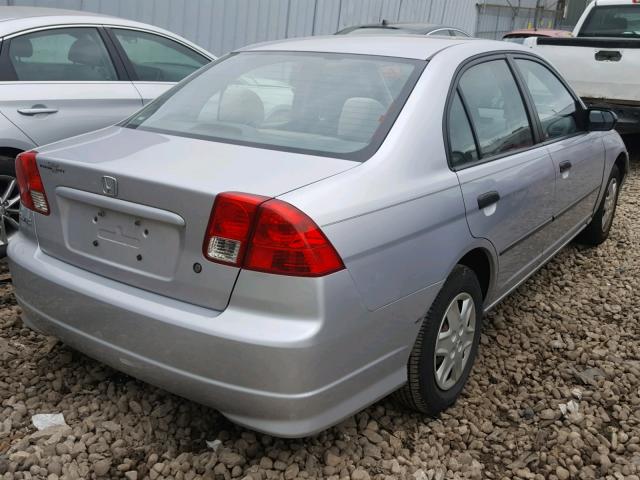 1HGES16305L019744 - 2005 HONDA CIVIC DX V SILVER photo 4